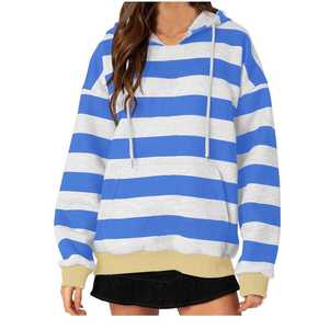 Beazer Sports <b>Women</b> Oversized Eco-Friendly Streetwear Hoodie Solid Color <b>Long</b> Sleeve Fleece <b>Sweatshirt</b> with Pockets Winter Wear - Product Image 2