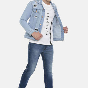 Women Denim <b>Jeans</b> Jacket Top Quality Wholesale Ladies Button Up knitted breathable Washed Cropped Denim Jackets Women - Product Image 3