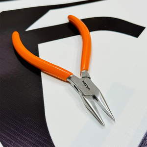 Heavy Duty Premium Chain Nose Jewelry Pliers 130mm Stainless Steel <b>PVC</b> Grip Pro <b>Beading</b> Wire Wrapping Craft Repair Hand Tool OEM - Product Image 1