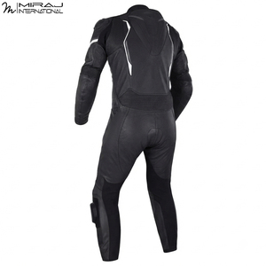 Traje de Motociclista de Cuero Negro, Diseño OEM/ODM, Nuevo y Moderno, Personalizado, al por Mayor, Hecho de Cuero Genuino - Product Image 2