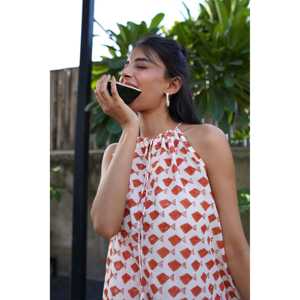 Camiseta sin mangas Fintastic para mujer, color coral, talla única - Product Image 1