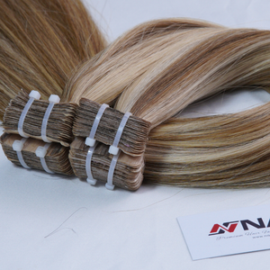 Extensiones de cabello con cinta más vendidas 100% cabello vietnamita colores oscuros Super doble dibujado 60 cm recto Natural - Product Image 4