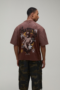T-shirt graphique imprimé OEM pour homme, personnalisé, streetwear, manches courtes, col rond, vêtement décontracté et tendance - Product Image 5