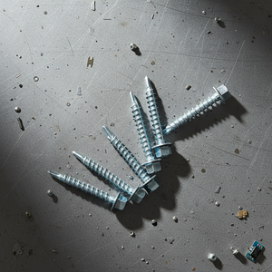 Vis autoperceuses à tête hexagonale, classes 4.8 et 6.8, filetage grossier, acier au carbone zingué, en pouces, marque PDC - Product Image 1