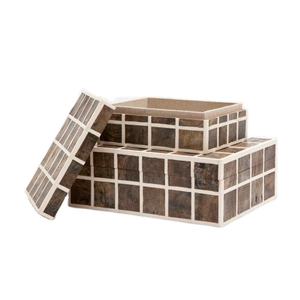 Elegante caja de almacenamiento con incrustaciones de hueso Natural, cajas de almacenamiento decorativas para la organización del hogar, contenedores de decoración de lujo para el hogar - Product Image 1
