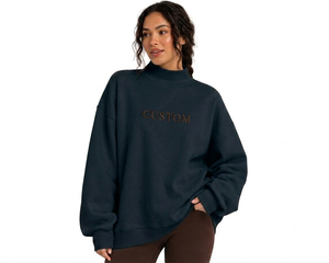 Sudadera Oversize de Cuello Alto para Mujer: Estilo Casual Refinado, Silueta Relajada, Prendas Premium, Proveedor Mayorista - Product Image 1