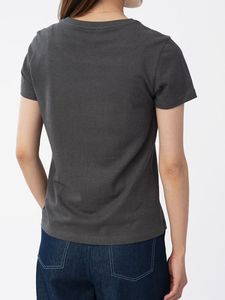 Camiseta de Verano para Mujer, 100% Algodón Jersey, Estilo Urbano Moderno, Informal, Holgada, con Estampado Sólido, Cuello Redondo, Manga Corta - Product Image 3