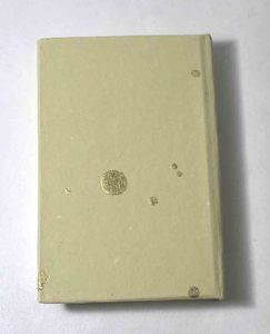Carnet à couverture rigide fait main, motif Dots moderne, papier coton kaki clair recyclé, reliure collée avec feuille d'or, pour notes et journal intime - Product Image 4