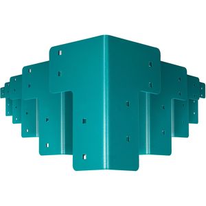Kit di staffe ad angolo retto in acciaio da 5 mm di spessore per tavolo da officina - Kit di 8 staffe per banco da lavoro - Product Image 1
