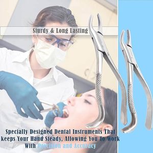 Juego de Pinzas de Extracción Dental Manuales Ergonómicas de Acero Inoxidable Clase I, Instrumentos Quirúrgicos Profesionales con Certificación CE - Product Image 2