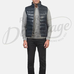 Chaleco Acolchado Negro para Hombre, Chaleco de Invierno Cálido y Acolchado, Chaqueta sin Mangas Personalizada, Chaleco de Moda para Hombre - Product Image 4