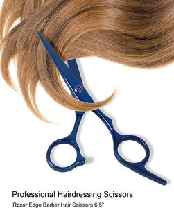 Tijeras de Peluquería Profesionales Premium 2026, Tijeras para Cortar Cabello de Acero Inoxidable Negro Afilado con Logotipo Personalizado - Product Image 4