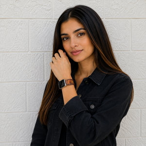 Bracelet de montre en cuir usiné à la main de conception florale de main haut de gamme de concepteur de luxe - Product Image 3