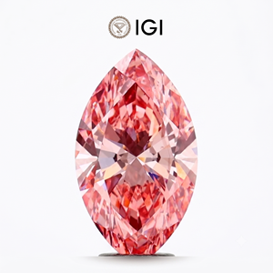 เพชรหลวมสีชมพูที่ได้รับการรับรองจาก IGI |   เพชร CVD สีชมพูสดใส แฟนซี แบบเม็ดเดี่ยว |   เพชรเพาะเลี้ยงขายส่ง - Product Image 1