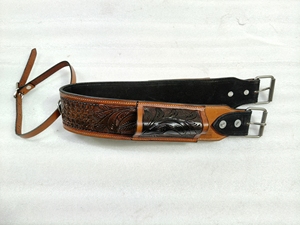 Hot Sale Authentic Western Saddle Leather Girth Horse Bucking Strap Customizable Colors Sizes ADEEFA Brand Horse <b>Equestrian</b> - Product Image 1