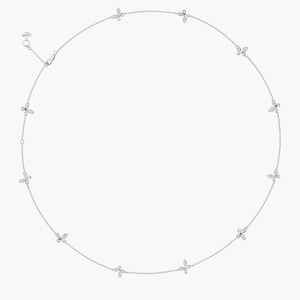 Elegante Collar de Cadena con Mariposa de Diamantes en Oro Blanco de 18K |   Joyería de Lujo para Boda y Compromiso, Delicado Anillo de Diamantes con Forma de Mariposa - Product Image 2