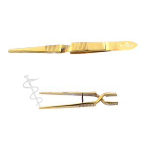 Pinces à cheveux manuelles de qualité supérieure en titane et acier inoxydable, pour greffe de cheveux, épilation et extraction, réutilisables, certifiées CE - Product Image 5