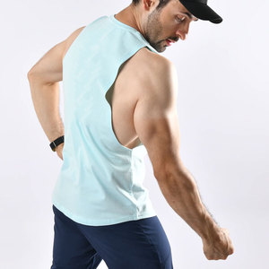 Hot Sale <b>Stringer</b> Longline Loose Design Solid Color Side Off Cut Design Stretchable Material Tank Top Summer Wear Knitted - Product Image 2