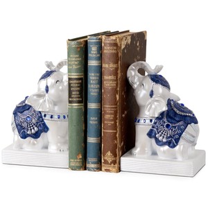 Reclaimed Teak Wood Hand-Carved <b>Elephant</b> <b>Bookends</b> Wholesale - Moradabad - Product Image 4