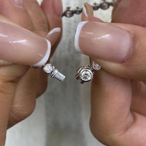 Pulsera de Diamantes con Corte Redondo y Engaste de Bisel, Oro Sólido, Clásica, Elegante, Joyería Fina de Lujo, Regalo de Boda - Product Image 2