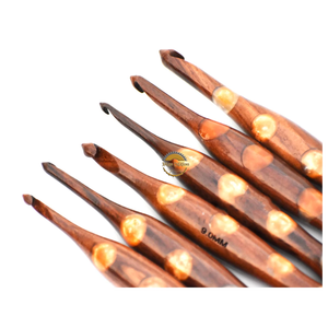 Wooden Crochet Hooks <b>Set</b> of 7 for Knitting Crocheting Sizes Engraved Rosewood Wooden Handicrafts Great Gift Item by AYAANS - Product Image 3