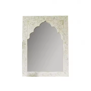 Marco de Espejo Moderno Hecho a Mano y Personalizado con Incrustaciones de Hueso Ecológico y Madreperla para Decoración de Pared en Baños y Vestidores - Product Image 3