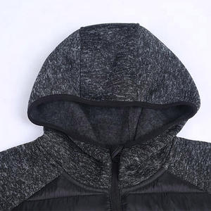 Blouson Bomber matelassé à capuche pour homme en polyester, couleur unie, imperméable, coupe-vent, avec fermeture éclair, manteau d'hiver décontracté - Product Image 6