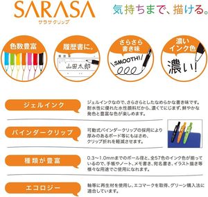 ปากกาลูกลื่นเจลซีบร้า ซาราสะ คลิป 0.5 มม. สีดำ แพ็ค 5 ด้าม รุ่น P-JJ15-BK5 - Product Image 3
