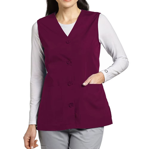 Chaleco Médico Personalizado al por Mayor para Mujer, Ligero, Transpirable, de Tela Elástica de Lona, con Detección de Agujas y Fusión sin Costuras - Product Image 3