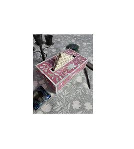 Contemporary Bone Inlay Resin Tissue <b>Box</b> Organizer For Minimalist Bathroom <b>Vanity</b> Elegant Home Decoration - Product Image 1