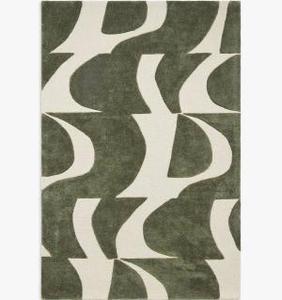 Alfombra de Lana Premium Hecha a Mano, Antideslizante, de Pelo Medio, Diseño Geométrico Abstracto Moderno, con Base de Silicona y Algodón para Sala de Estar - Product Image 6