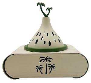 Palm <b>Tree</b> Bakhoor Burner Bulk Luxury Metal Incense Censer Square Tray Modern Desert Theme <b>Tabletop</b> Ramadan Decor - Product Image 3