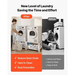 Piedistallo per Lavatrice con Capacità di Carico 700 Libbre, Altezza 16.1, Ripiano 27.5 X 27.5, Antiscivolo, per Piedistalli di Lavatrice e Asciugatrice - Product Image 4