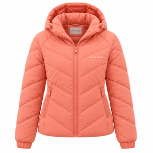 <b>Cropped</b> <b>Puffer</b> <b>Jacket</b> <b>Women</b> Custom Hooded Collar Camouflage Embroidery Dyed Cotton Padded Waterproof Eco-Friendly - Product Image 1