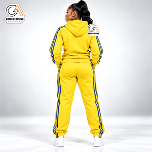 Conjunto Deportivo Amarillo para Mujer, Talla Grande, Ropa Griega, Bordado Sigma Gamma Rho, Sudadera con Capucha Informal de Forro Polar, Largo Completo, 100% - Product Image 2