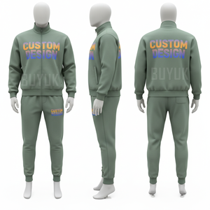 Custom Design <b>Pink</b> <b>Tracksuit</b> <b>Set</b> Unisex Full Zipper Sweatshirt Joggers Casual Autumn Wear 100 Polyester Breathable Regular Fit - Product Image 5