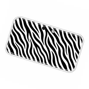 Placa de Acrílico para Pestañas con Estampado Animal Negro con Borde Blanco, Placa de Pestañas con Estampado de Cebra con Logotipo Personalizado Sostenible, Herramienta de Belleza - Product Image 4