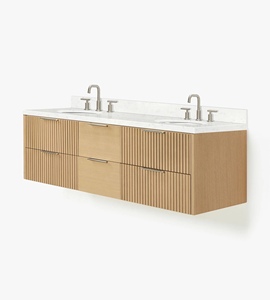 Mueble de Baño Personalizado Lydia de 72 Pulgadas con Doble Lavabo, Solo Mueble, Roble Natural, Fabricante OEM de Vietnam - Product Image 2