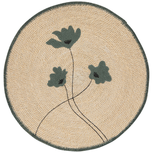 <b>Round</b> Bohemian Handmade Fabric <b>Table</b> <b>Mat</b> With Gray Yellow Pattern Best quality <b>round</b> shape Wholesale <b>table</b> <b>mat</b> - Product Image 6