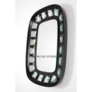 Latest Pattern Arrival Rectangular <b>Black</b> Mirror <b>Frame</b> With Crystal Accents Vertical Wall Decor Wholesale Bulk Selling Accessory - Product Image 1