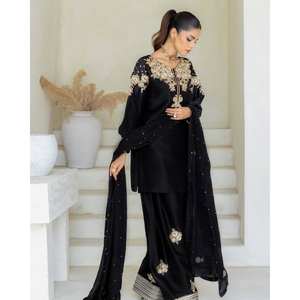 Conjunto de Top, Pantalón y Dupatta para Fiesta, Talla XL, Estilo Elegante - Product Image 5