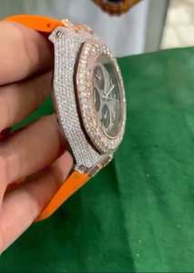 นาฬิกาดีไซน์หรูหรา ระบบออโตเมติก สำหรับดำน้ำ ประดับเพชร VVS1 สี D สายขนาด 18 มม. สำหรับผู้ชายและผู้หญิง ตกแต่งด้วยเพชรโมอิสซาไนต์ - Product Image 2