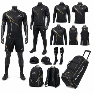 Conjuntos de Uniformes de Fútbol Personalizados de Manga Corta, Camiseta de Fútbol, Pantalones Cortos de Fútbol, Transpirables, con Nombre del Jugador en la Parte Delantera, Paquete de Uniformes para Equipos de Fútbol - Product Image 1
