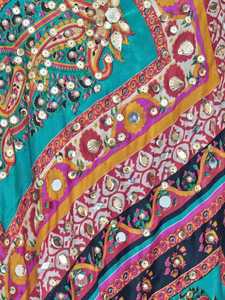 Traditional Mirror Work <b>Embroidered</b> <b>Shawl</b> for Women | scarves <b>shawls</b> & hijab Ethnic Boho Fashion Wrap All Seasons Customized Set - Product Image 5