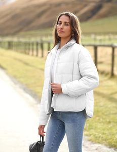 Women's Lightweight <b>Packable</b> Hooded Winter Quilted Puffer <b>Jacket</b> Detachable Sleeves Hat Zipper Closure Waterproof Wool - Product Image 6