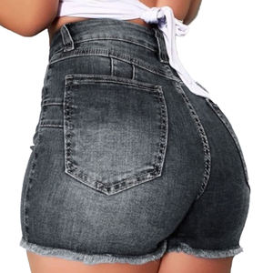 Shorts de Mezclilla para Mujer, Color Personalizado, Transpirables, Diseño Personalizado, Shorts de Verano de Cintura Alta, Cómodos - Product Image 3