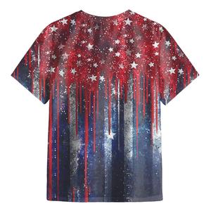 เสื้อยืดเด็กถักนิตติ้งระบายอากาศได้ดี เสื้อยืดเด็กเล็ก เด็กหญิง เด็กชาย แขนสั้น คอกลม ลายวันประกาศอิสรภาพ ไซส์ใหญ่ - Product Image 4