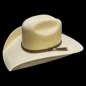 Sombrero Vaquero Occidental de Paja Color Marfil Desert Crown con Banda Trenzada y Detalle de Borlas, Sombrero de Vaquero de Ala Ancha de Lujo para Hombre y Mujer - Product Image 3