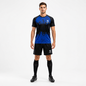Nouvelle conception 2024, uniforme de football personnalisé, sublimation, maillot de football pour hommes, ensemble short, vêtements de sport respirants, kit d'entraînement, vêtements de sport d'équipe - Product Image 3