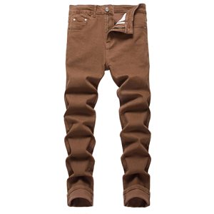 Jeans para Hombre con Cintura Elástica, Ajustados, Rotos, de Mezclilla Elástica, Personalizados al por Mayor - Product Image 1